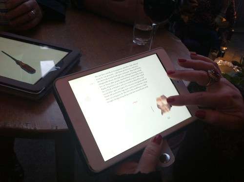 Haptic effects are included throughout the Secret Language of Desire. Image from the app launch at The Gasoline Pony. Sydney.