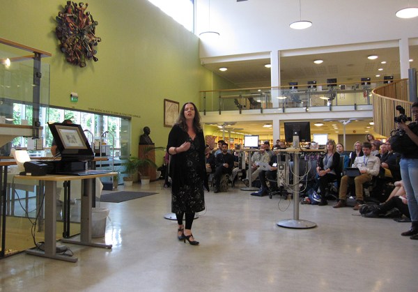 Megan Heyward introduces The Secret Language of Desire to an international audience in Bergen, Norway, Aug 5, 2015. 